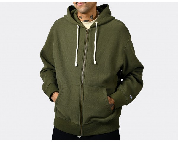 Champion Full Zip Hooded Sweatshirt Green