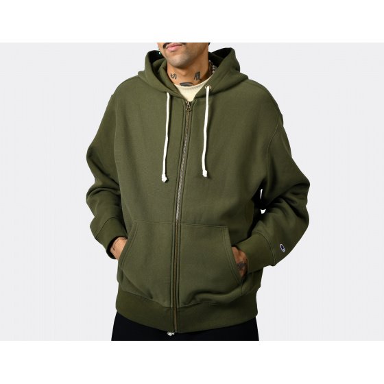 Champion Full Zip Hooded Sweatshirt Green