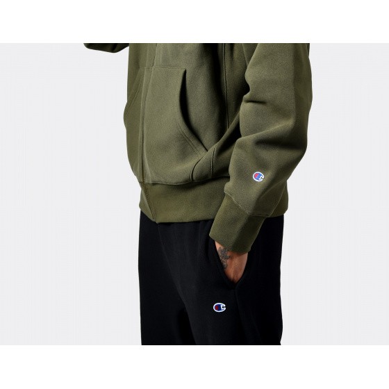 Champion Full Zip Hooded Sweatshirt Green