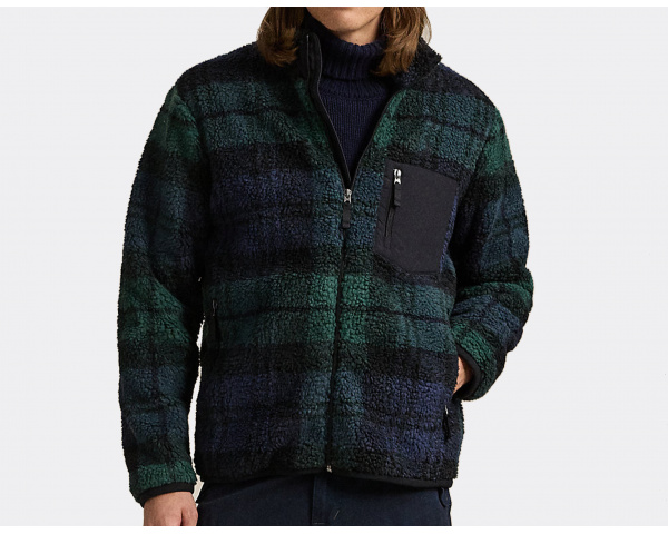 Polo Ralph Lauren Full Zip High Pile Jacket Plaid
