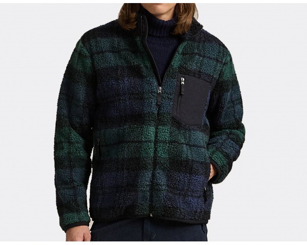 Polo Ralph Lauren Full Zip High Pile Jacket Plaid